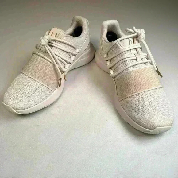 Under armor Charged Breathe Metallic Sport Style Running Sneakers Sz 7.5 - Picture 2 of 16